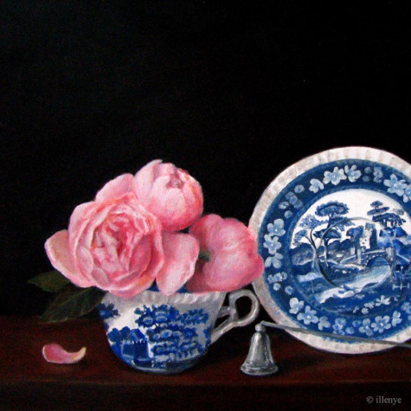 englisht_heritage__classical_oil_painting__copeland_spode_transferware__pink_english_roses__silver_candle_snuffer__teacup_saucer__oil_painting__triptych_2a981b7a05b6d260fcb282a635f092de